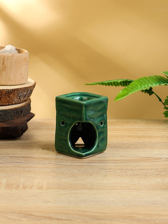 Аромалампа «Близнецы», 6.5×6.5×9 см, керамика, зелёная