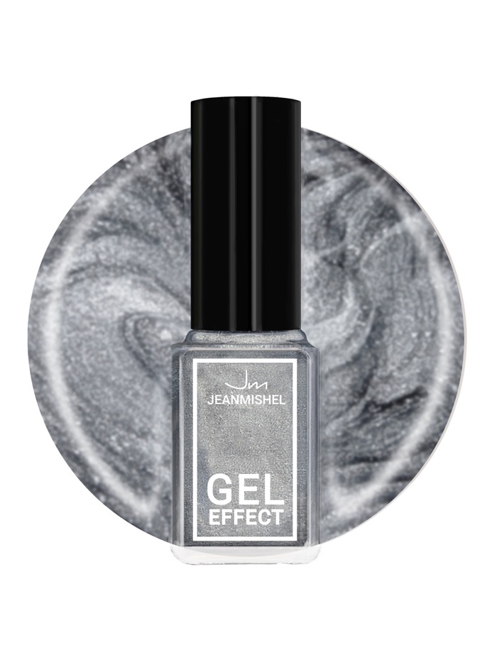 Лак для ногтей с эффектом геля Jeanmishel, тон 300, серебристый искрящийся, 6 мл