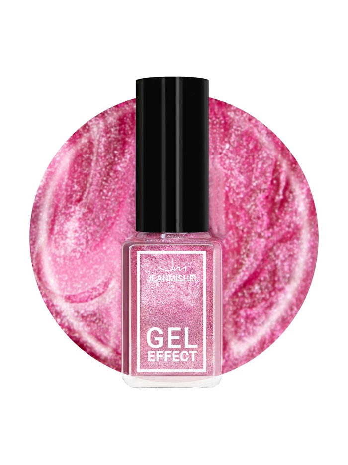 Лак для ногтей с эффектом геля Jeanmishel, тон 160, искрящийся розовый, 6 мл