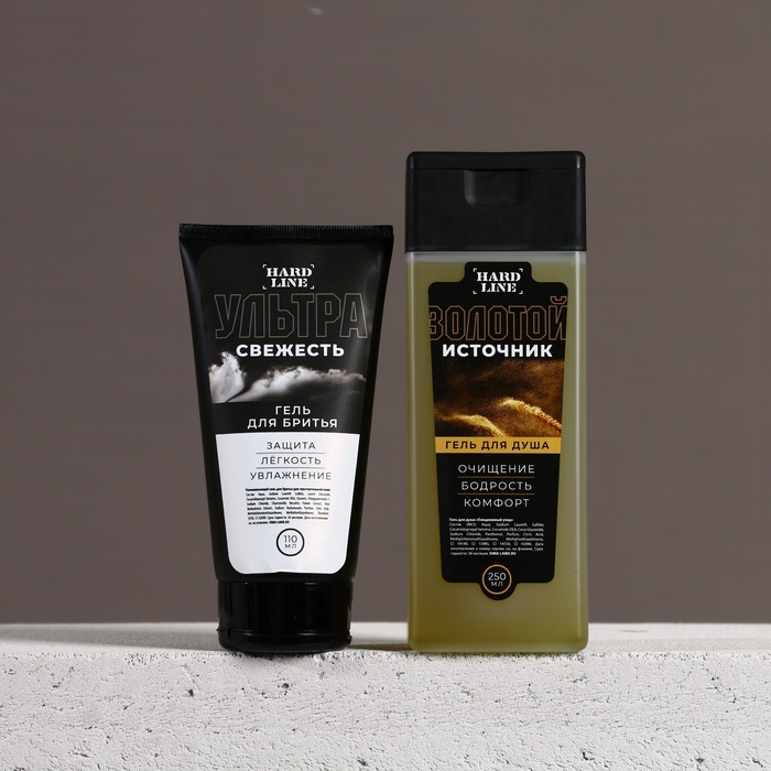 Подарочный набор косметики «Ты №1!», гель для душа 250 мл, гель для бритья 110 мл, бритва, HARD LINE