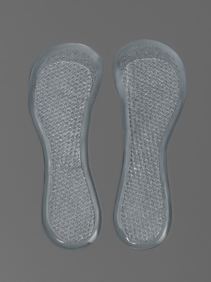 Полустельки для обуви, универсальные, массажные, силиконовые, 20.5×7 см, пара, прозрачные