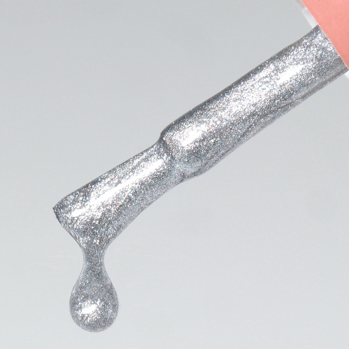 Гель лак для ногтей, кошачий глаз, трехфазный, 10 мл, LED/UV, серебристый (58)