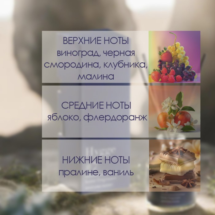 Диффузор Hygge ароматический, 50 мл, виноград мускат