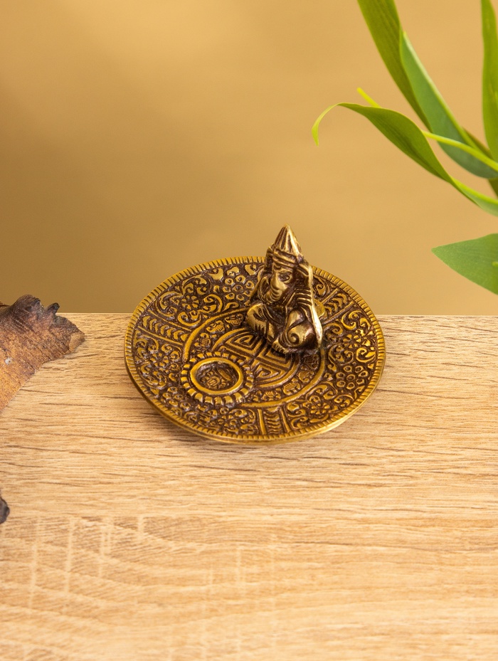Подставка под благовония «Ганеша», 7 см, латунь