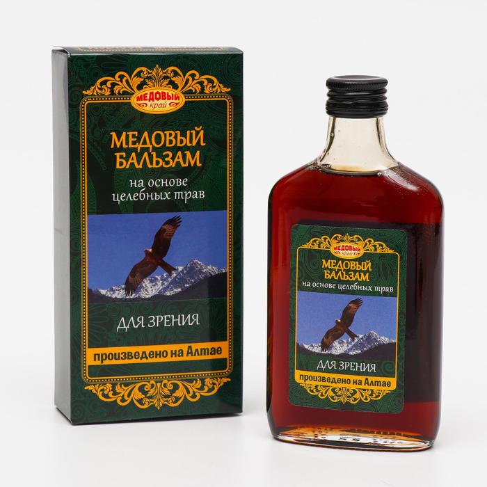 Безалкогольный алтайский медовый бальзам на травах для зрения, 250 мл