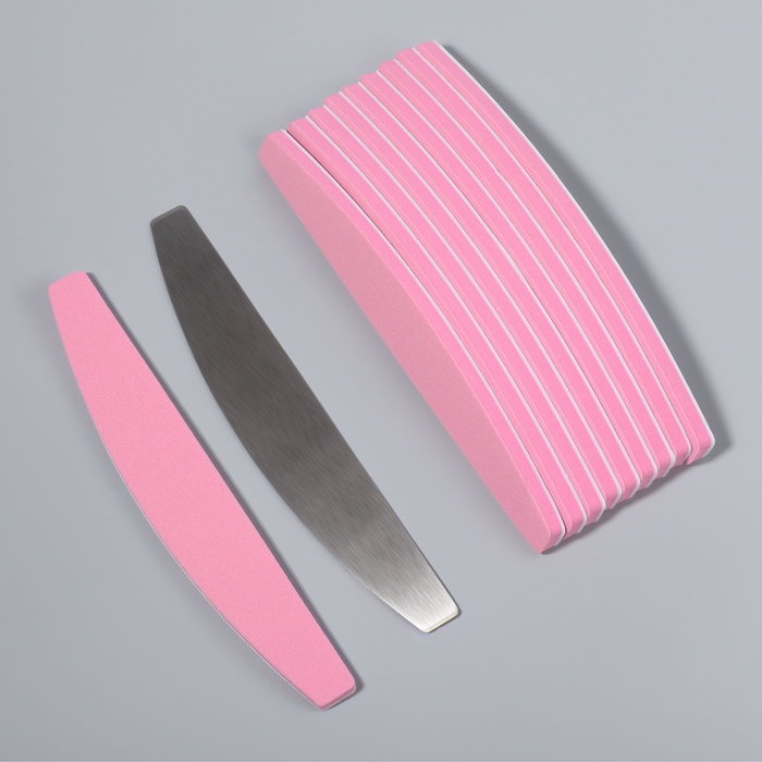 Основа для пилки со сменными файлами для ногтей, шлифовка, набор 10 шт.