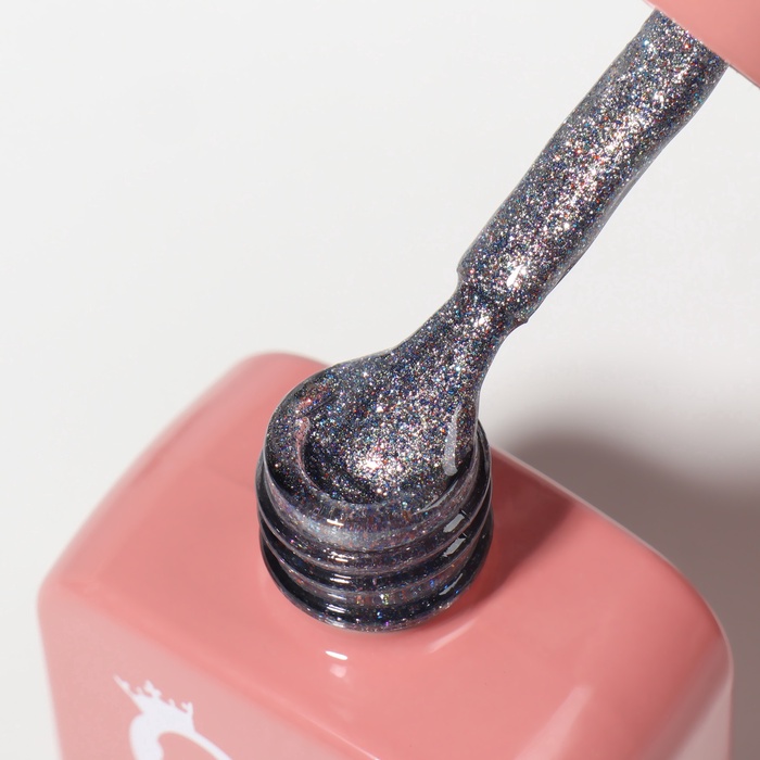 Гель лак для ногтей кошачий глаз, трехфазный, 10 мл, LED/UV, серебристый (38)