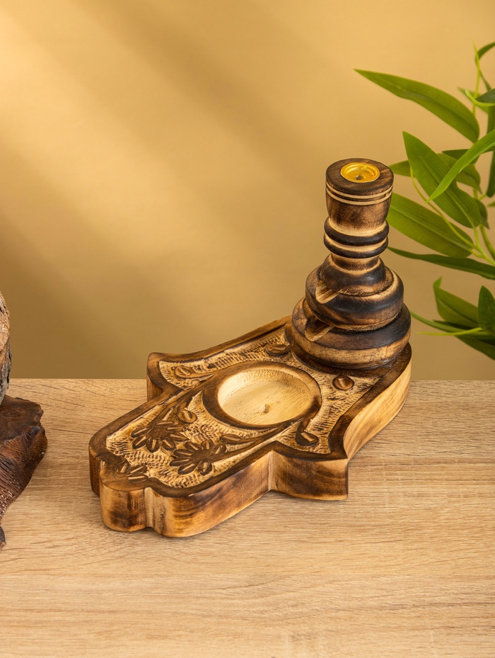 Подставка под благовония «Рука Фатимы», 22 см, дерево