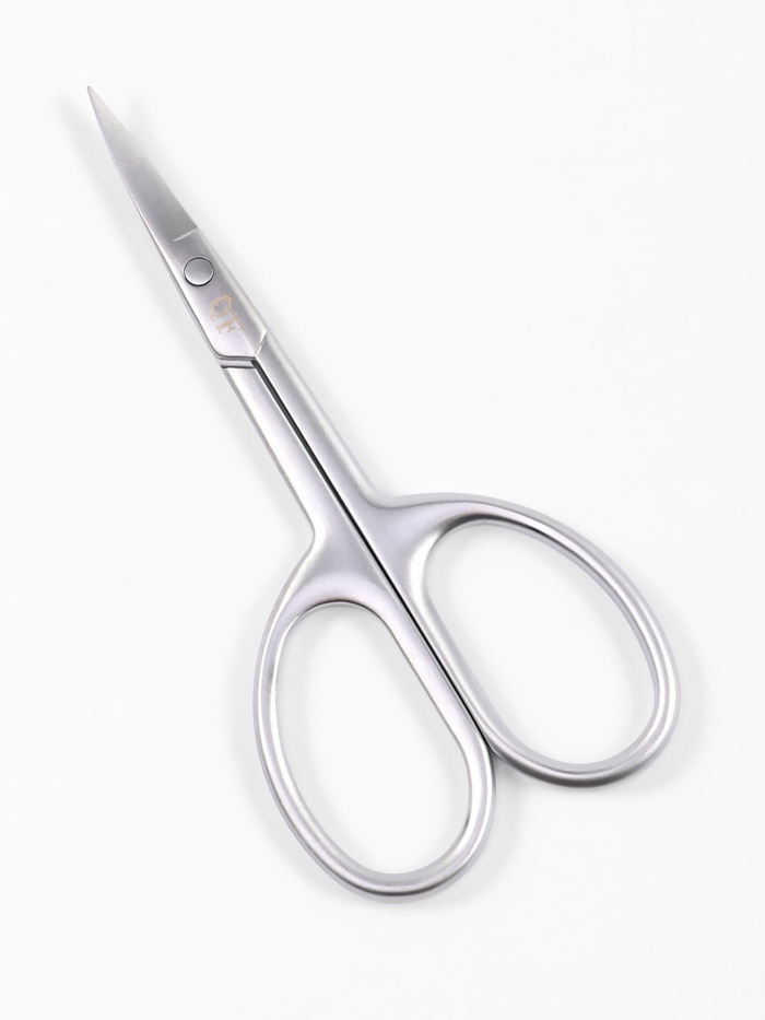 Ножницы маникюрные «Premium satin», узкие, загнутые, матовые, 9.6 см