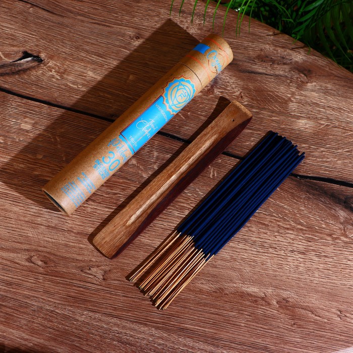 Благовония «Organic. Чакры», аромапалочки, Вишудха, набор 30 шт., с подставкой