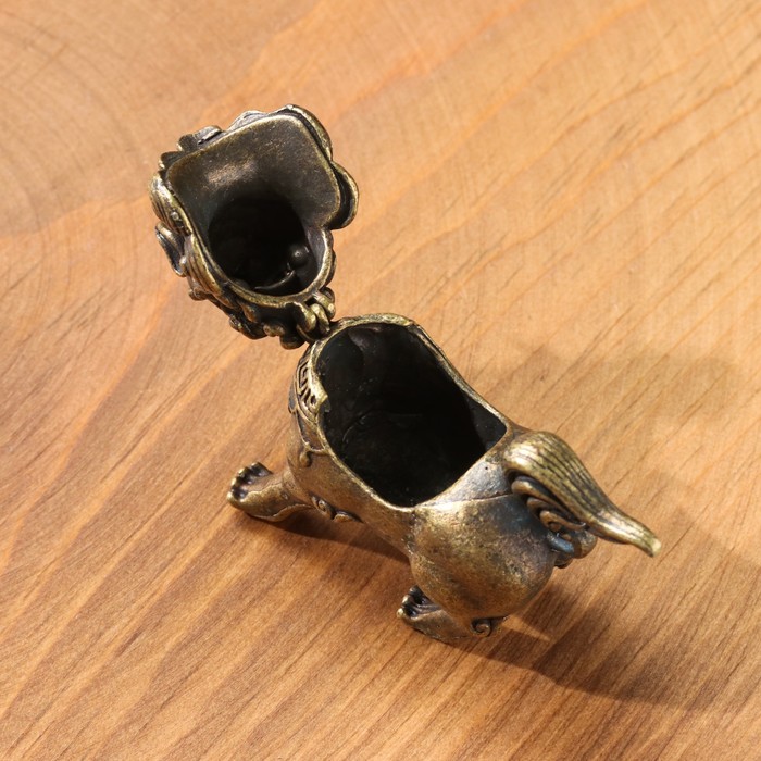 Курильница для благовоний, подставка для конусов TAKE IT EASY «Лев», 5.5×5 см, под бронзу