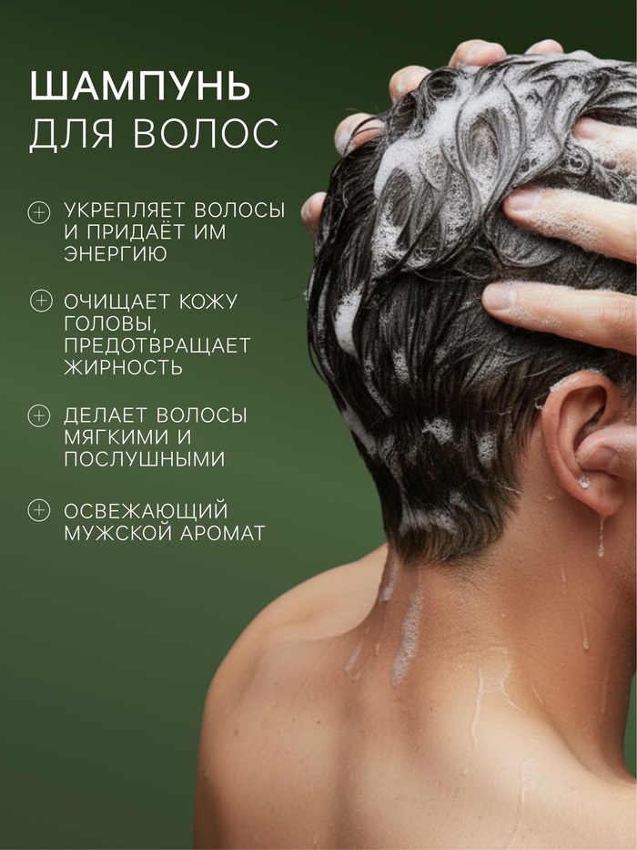 Подарочный набор мужской ACTIVE LINE, гель для душа 250 мл, шампунь 250 мл