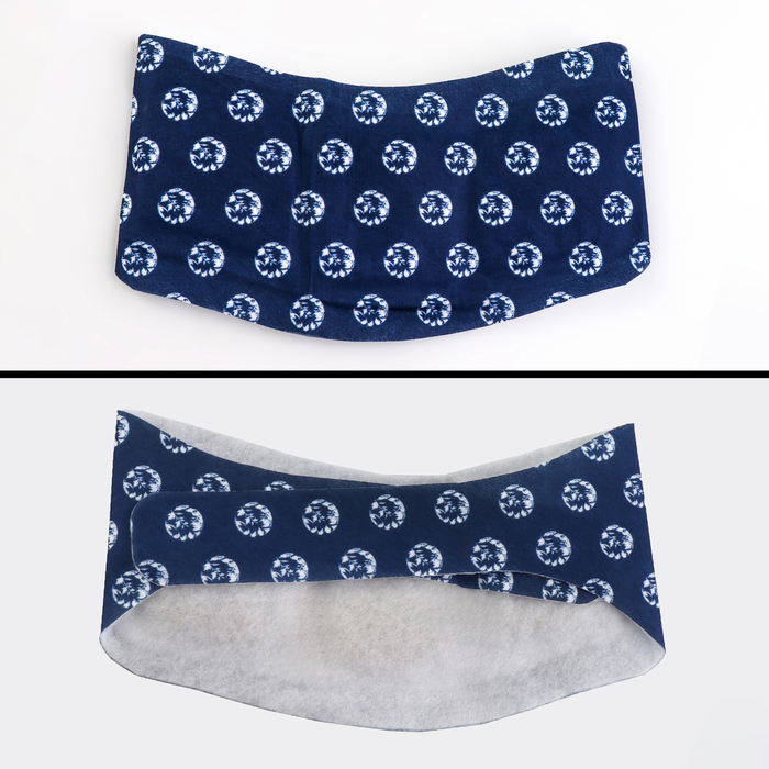 Бандаж самонагревающийся для шеи ONLITOP, одноразовый, 14×18×0.5 см, синий