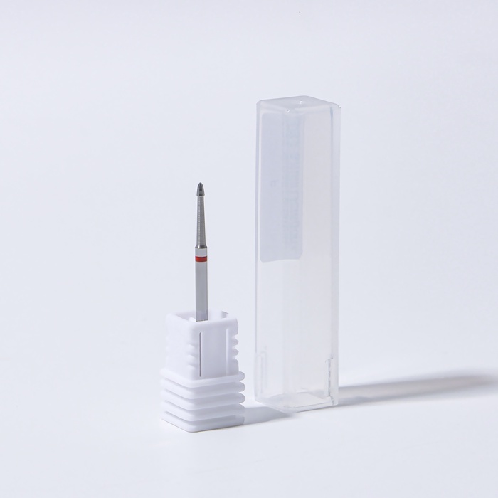 Фреза для маникюра, безопасная, 6 граней, 1.2×2.5 мм, в пластиковом футляре