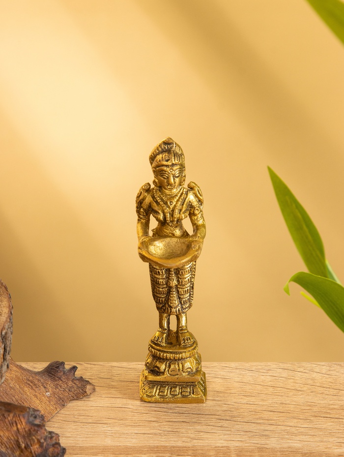 Подставка под благовония «Лакшми», 2.5×2.5×10 см, латунь