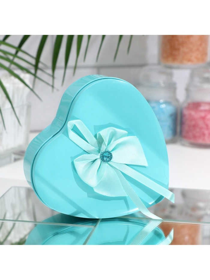 Мыльные розы, бирюзовые и синие, набор 11 шт., в коробке