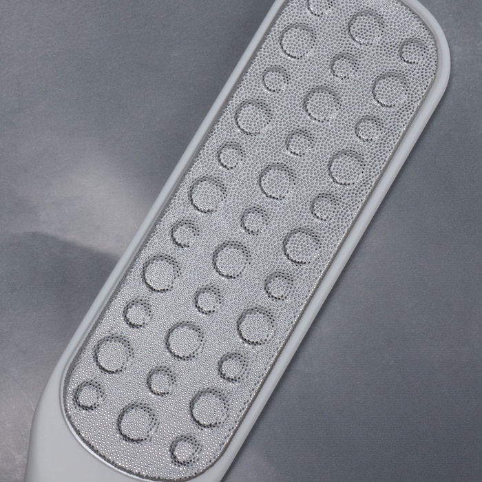 Пилка для пяток, овальная, лазерная, двусторонняя, 23 см, белая