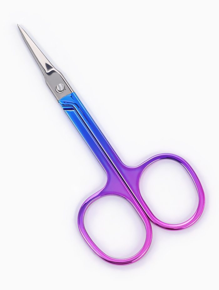 Ножницы маникюрные, прямые, узкие, 8.8 см, цвет хамелеон