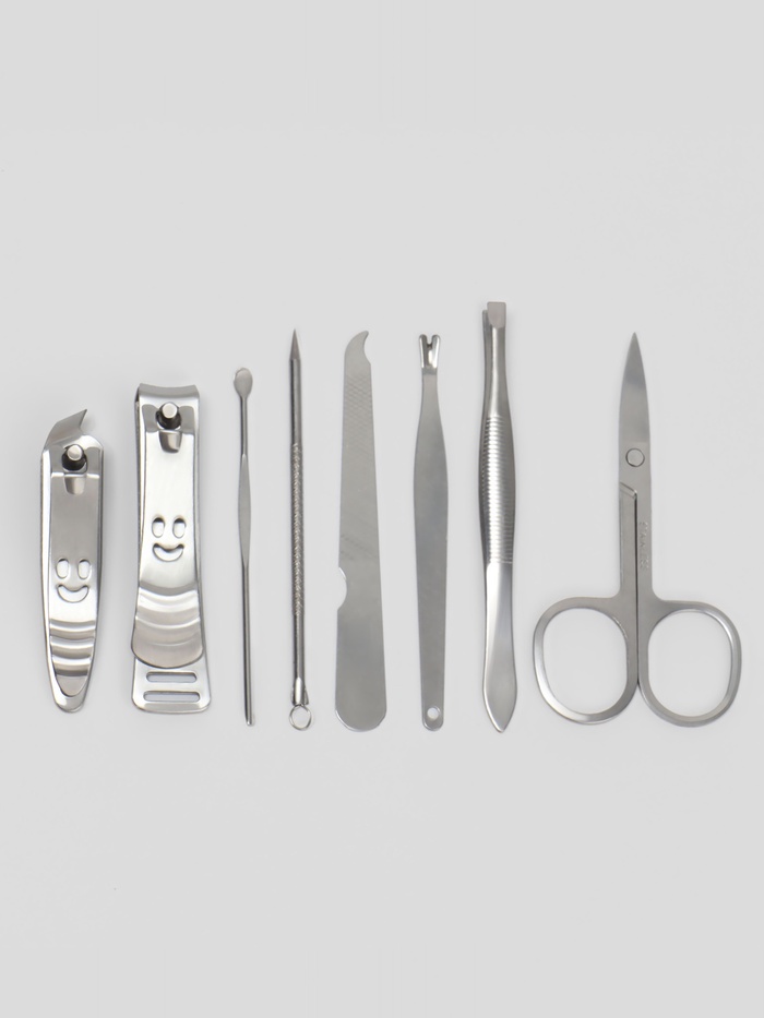 Набор маникюрный Style, 8 предметов, в футляре, чёрный