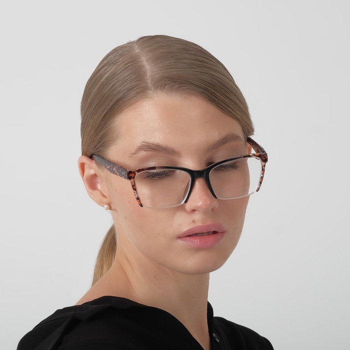 Готовые очки Восток 6636, цвет коричневый, отгибающаяся дужка, -2.5