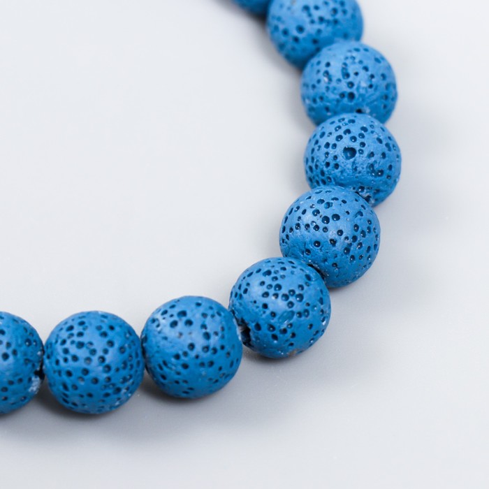 Бусины для ароматерапии с отверстием «Круглые. Королевский синий», d=1.2 см, набор 33 шт. ±3