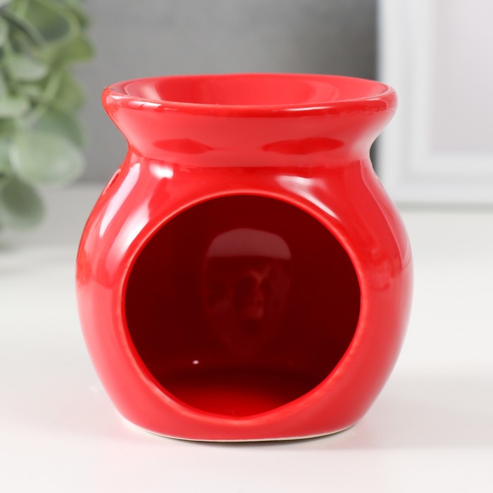 Аромалампа для эфирных масел «Поцелуй меня», керамика, красная 7.2×7.2×7.8 см