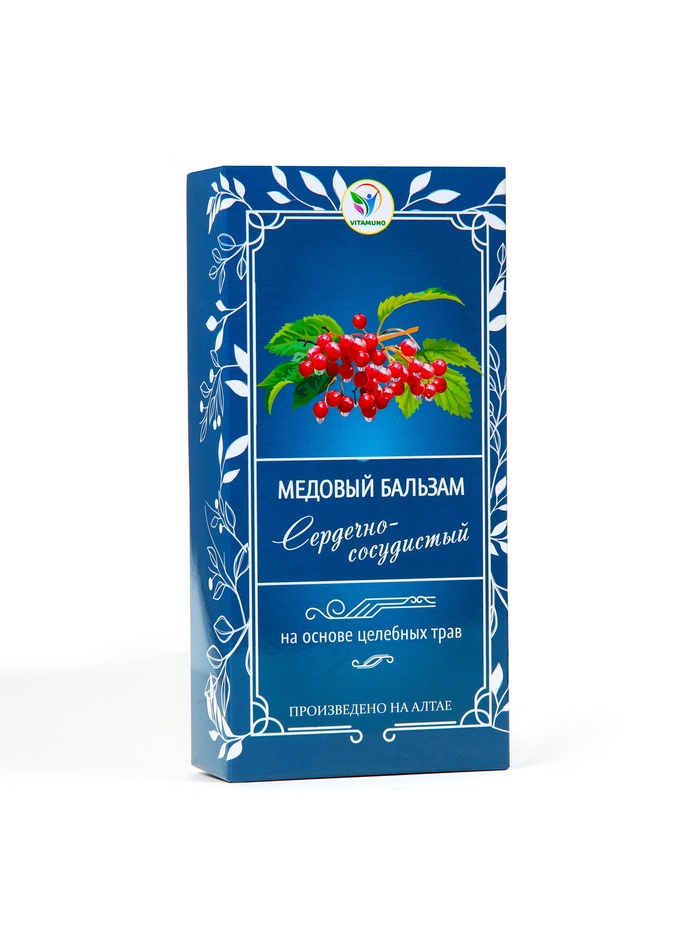 Безалкогольный алтайский медовый бальзам на травах Vitamuno «Сердечно-сосудистый», 250 мл