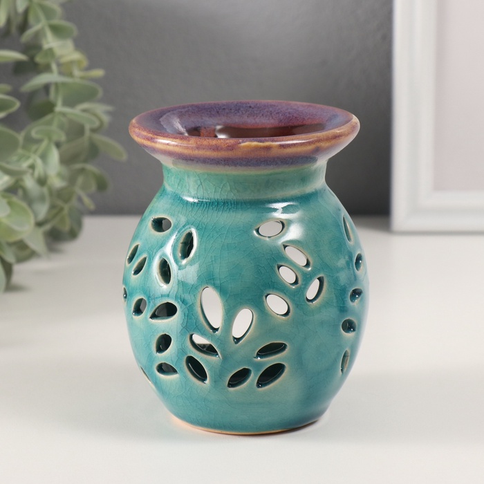 Аромалампа для эфирных масел «Лепестки», керамика, 8.5×9×11 см, МИКС