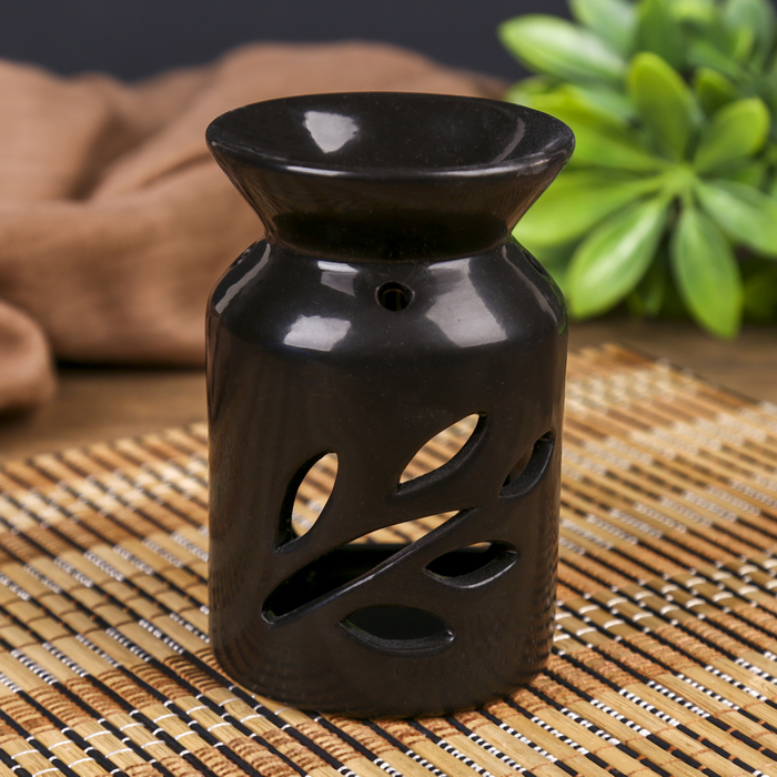 Аромалампа для эфирных масел «Веточка с листьями», керамика, 11×7×7 см, МИКС