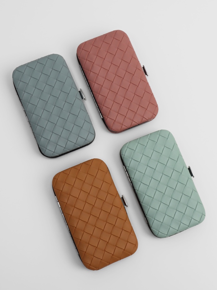 Набор маникюрный «Плетёнка», 7 предметов, в футляре, МИКС