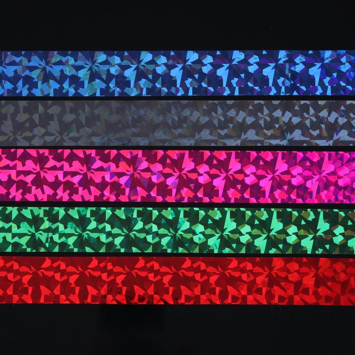 Набор фольги для ногтей «Битое стекло», 2.5×50 см, 10 шт., в пластиковом органайзере