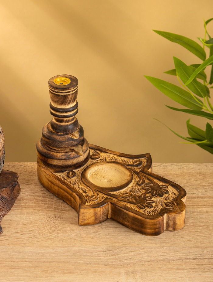 Подставка под благовония «Рука Фатимы», 22 см, дерево