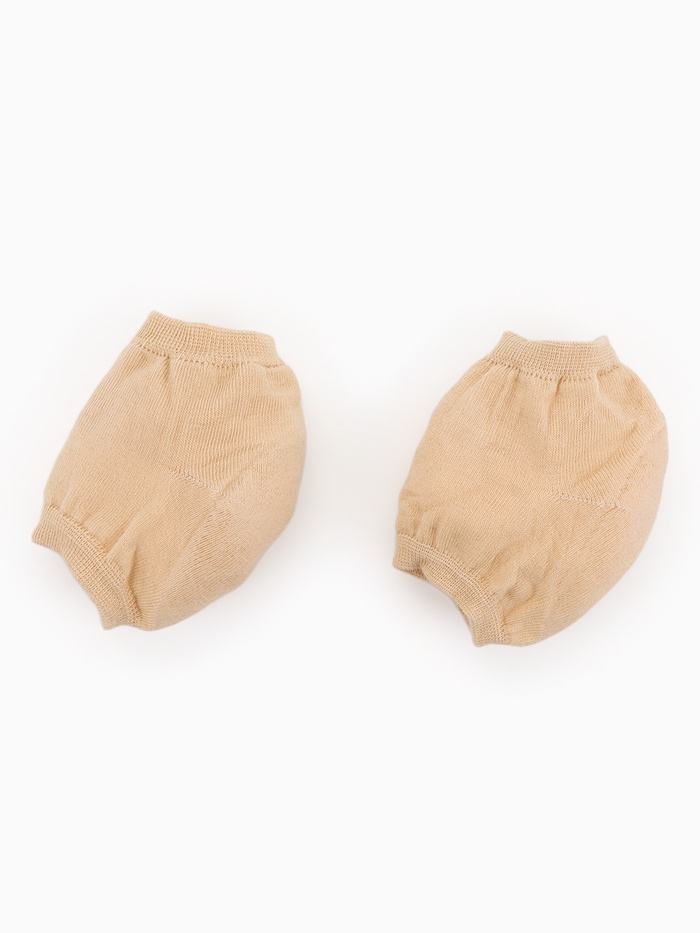 Напяточники для педикюра, текстильные, с силиконовыми вставками, универсальный размер, бежевые