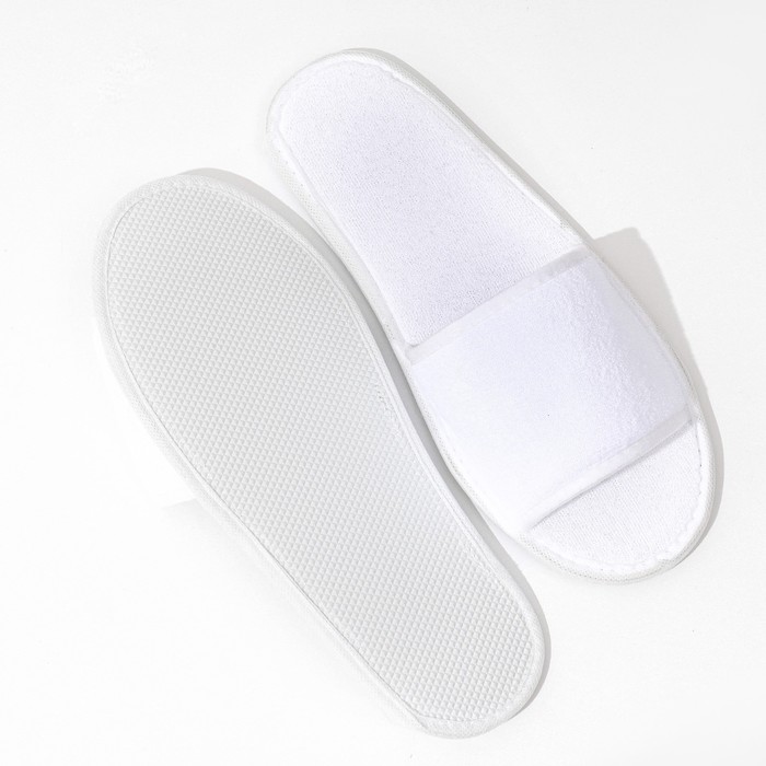 Тапочки махровая ткань, поролон 3 мм, картон 43 размер (индивидуальная упаковка)