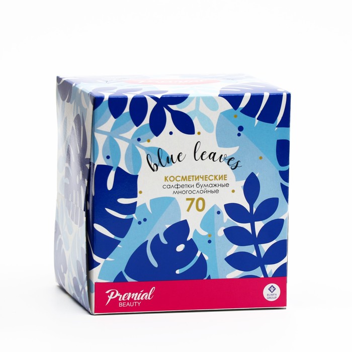 Салфетки «Premial» косметические 2-слойные в коробке Нон стоп, 70 шт. МИКС