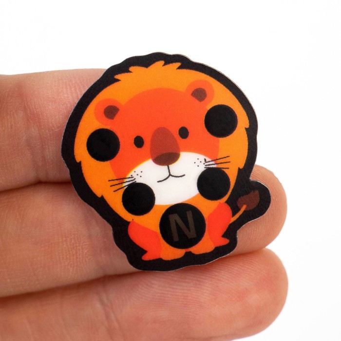 Детский термометр-наклейка налобный, градусник для новорожденных «Львенок», до 40°, 3.2×2.7 см