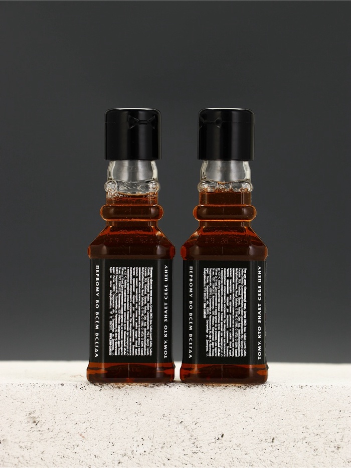 Подарочный набор «№1», гель для душа виски, шампунь для волос, мочалка для тела