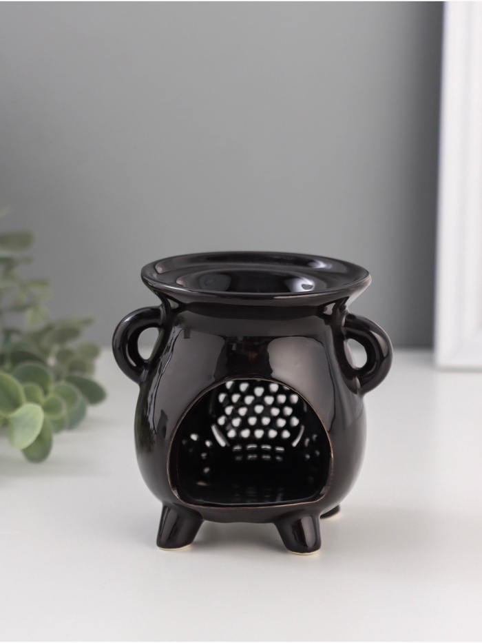 Аромалампа для эфирных масел «Совушка и цветочки», керамика, 8.5×10×9.5 см, МИКС