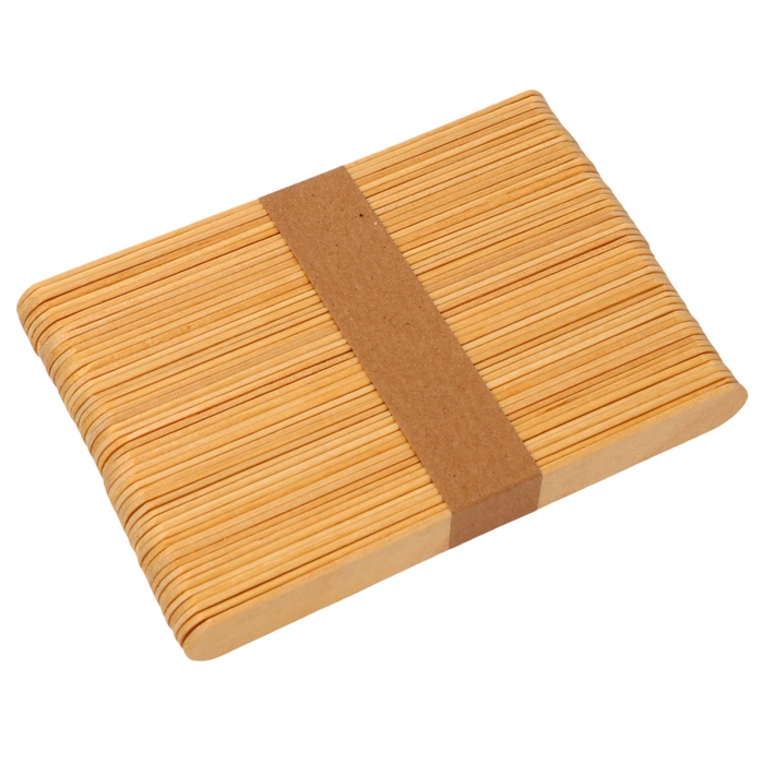 Шпатель медицинский, деревянный, шлифованный, 150×18×1.8, 100 штук в упаковке