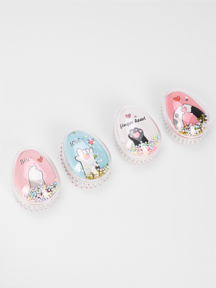 Расчёска - шейкер «Лапки», 5.5×9(±1) см, МИКС