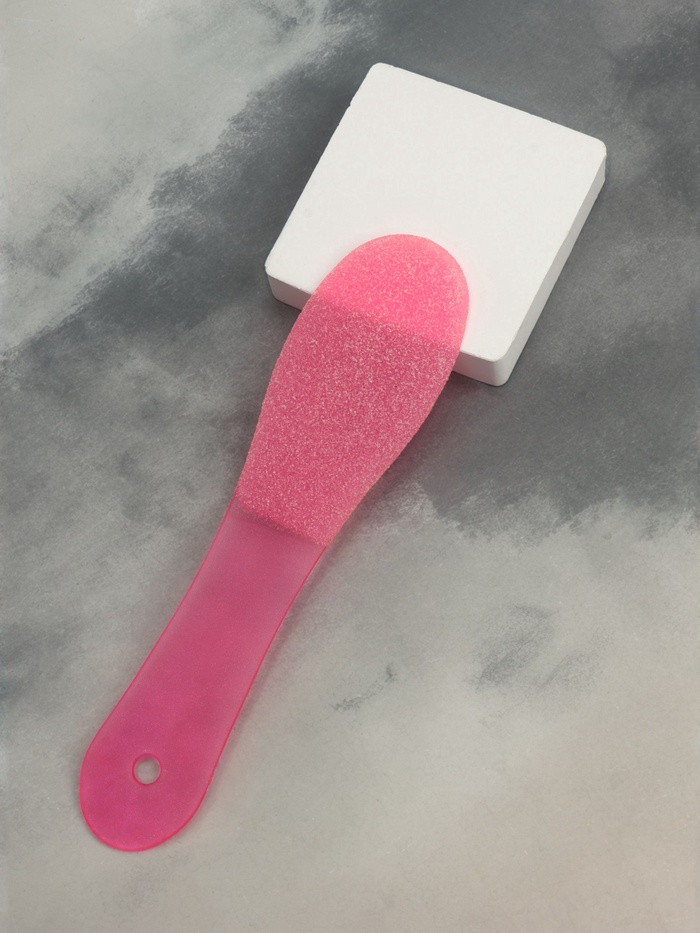 Пилка для пяток, пластиковая, двухсторонняя, 23.8 см, МИКС