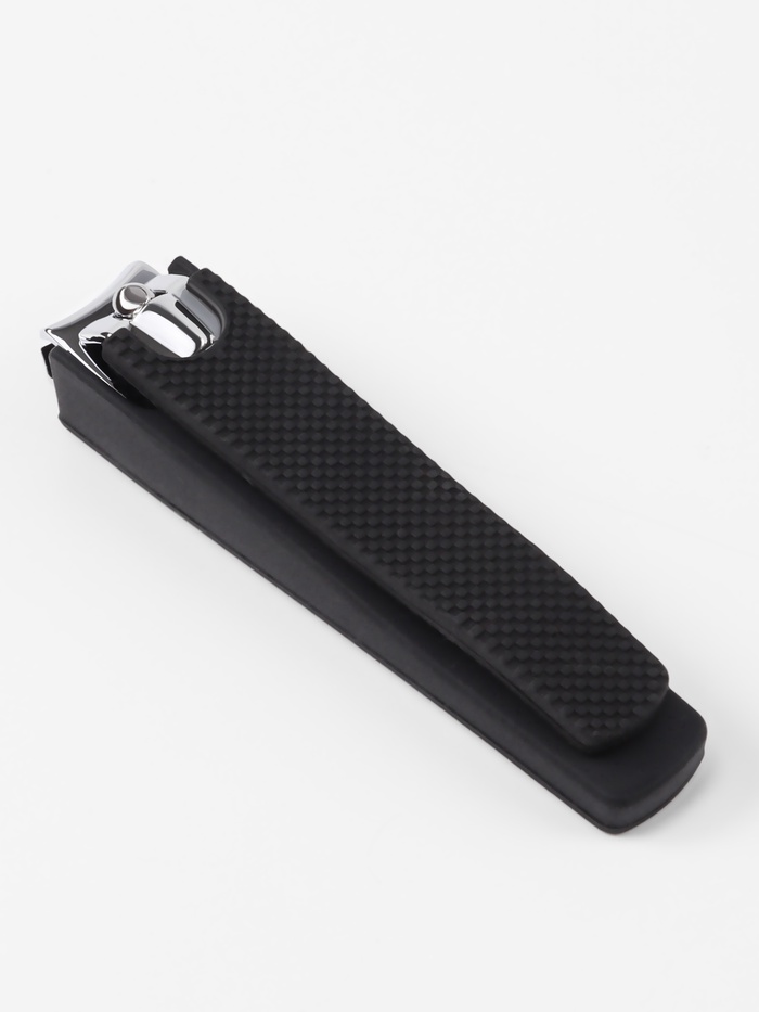 Кусачки книпсер педикюрные, силиконовая ручка, 8.2×2 см, чёрные