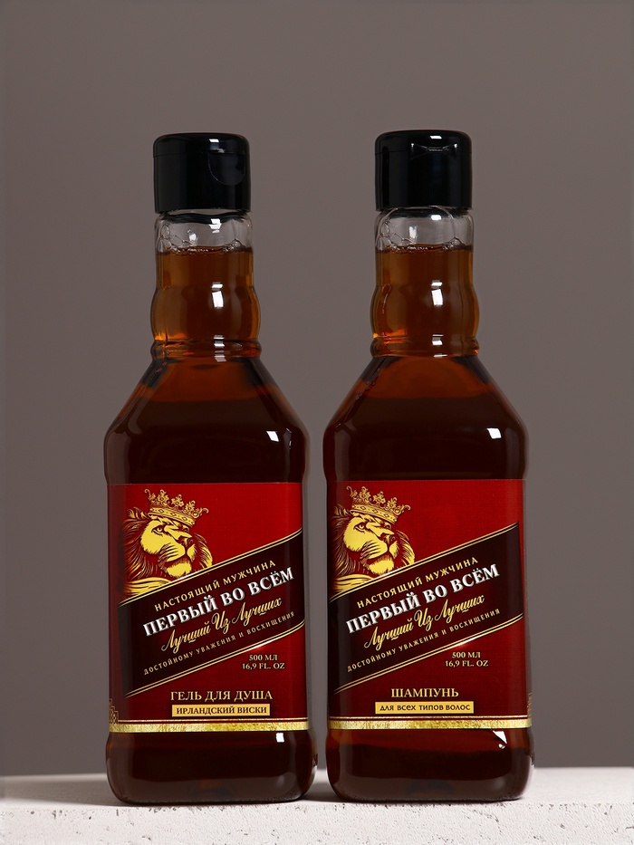 Подарочный набор «Первому во всём», шампунь и гель для душа, 500 мл