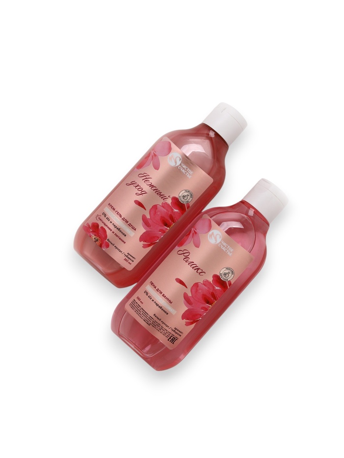 Подарочный набор «Притягивай взгляды», гель для душа и пена для ванны, 2×300, Чистое счастье