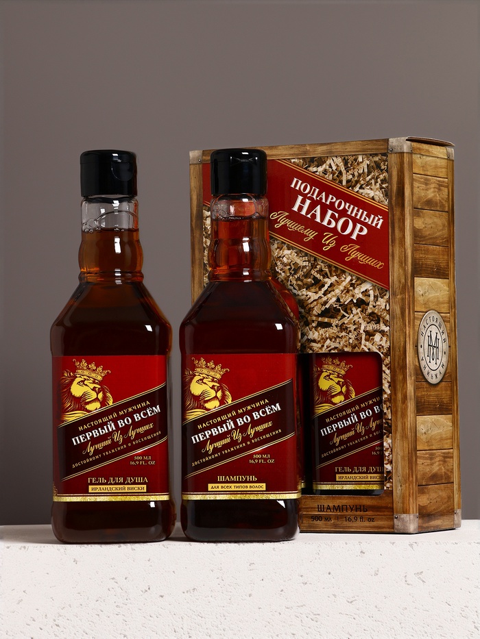 Подарочный набор «Первому во всём», шампунь и гель для душа, 500 мл