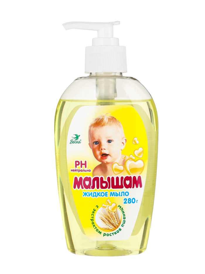 Детское жидкое мыло «Малышам», с экстрактом ростков пшеницы, 280 г