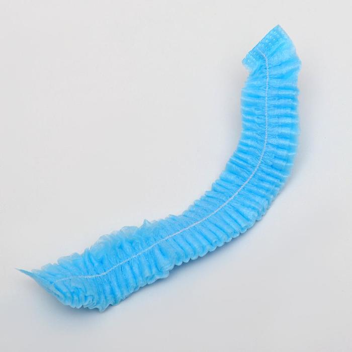 Шапочка медицинская Шарлотта 10 г/м голубая р-р 54-65 см спанбонд 100 шт./уп