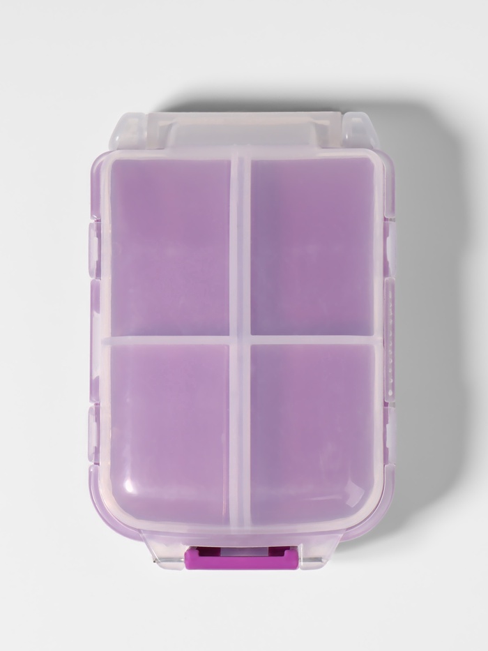 Таблетница «Максимум», 10×6.5×3.5 см, 8 секций, сиреневая
