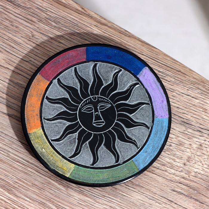 Подставка под благовония «Солнце», 10 см, камень