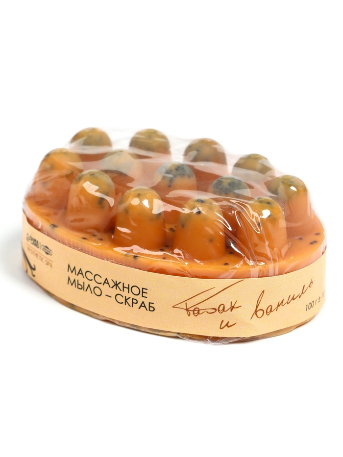 Мыло косметическое Добропаровъ массажное «со скрабом» табак и ваниль, 100 г